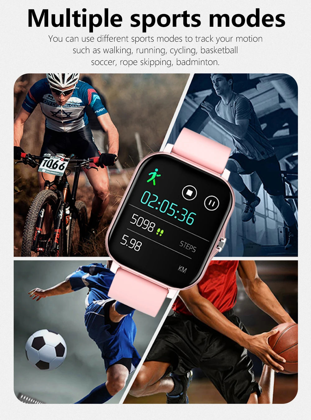 Smart Watch – Fitness, Saúde e Chamadas Bluetooth