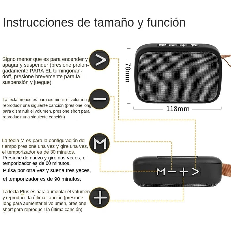 Mini Bafle Bluetooth Inalámbrico